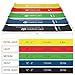 Metric USA Comfort fit Resistance Bands 12”x2 Exercise Bands Set of 5 Color Coded Workout Loop Bands with Removable Comfort Pads. Carrying Pouch Included for Easy Carrying to Gym or Physical Therapy