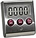 Elegant Digital Kitchen Timer, Stainless Steel Model eT-23P, Super Strong Magnetic Back, Loud Alarm, Large Display, Auto Memory, Auto Shut-Off (eT-23Plum)