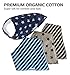Bandana Drool Bibs & Pacifier Clips Gift Box (4 Pack Boys). Organic Cotton. Double Layered Moisture Protection