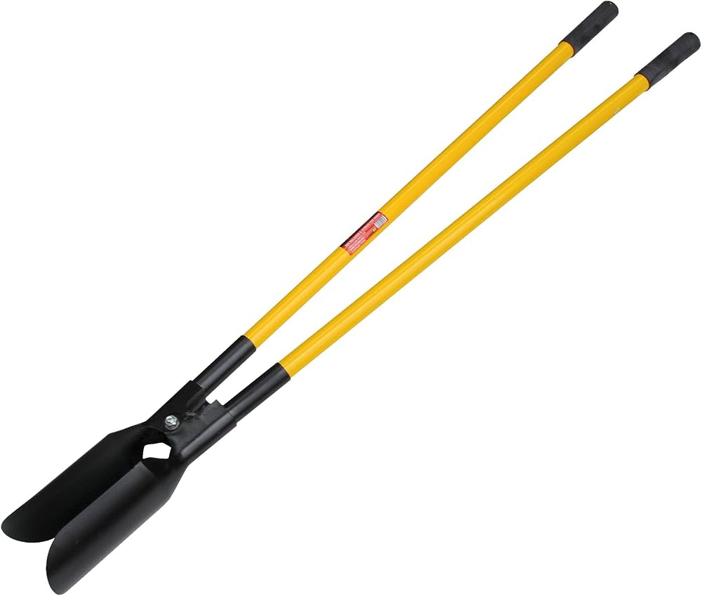 Neilsen Post Hole Digger with 1510mm Fibreglass Handles Rubber Grips