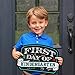 First Day of School Photo Picture Prop Rigid Coroplast Sign | 10 inches x 15.5 inches | Preschool | Kindergarten | 1st Grade Plaque (Kindergarten) - First day of school Sign