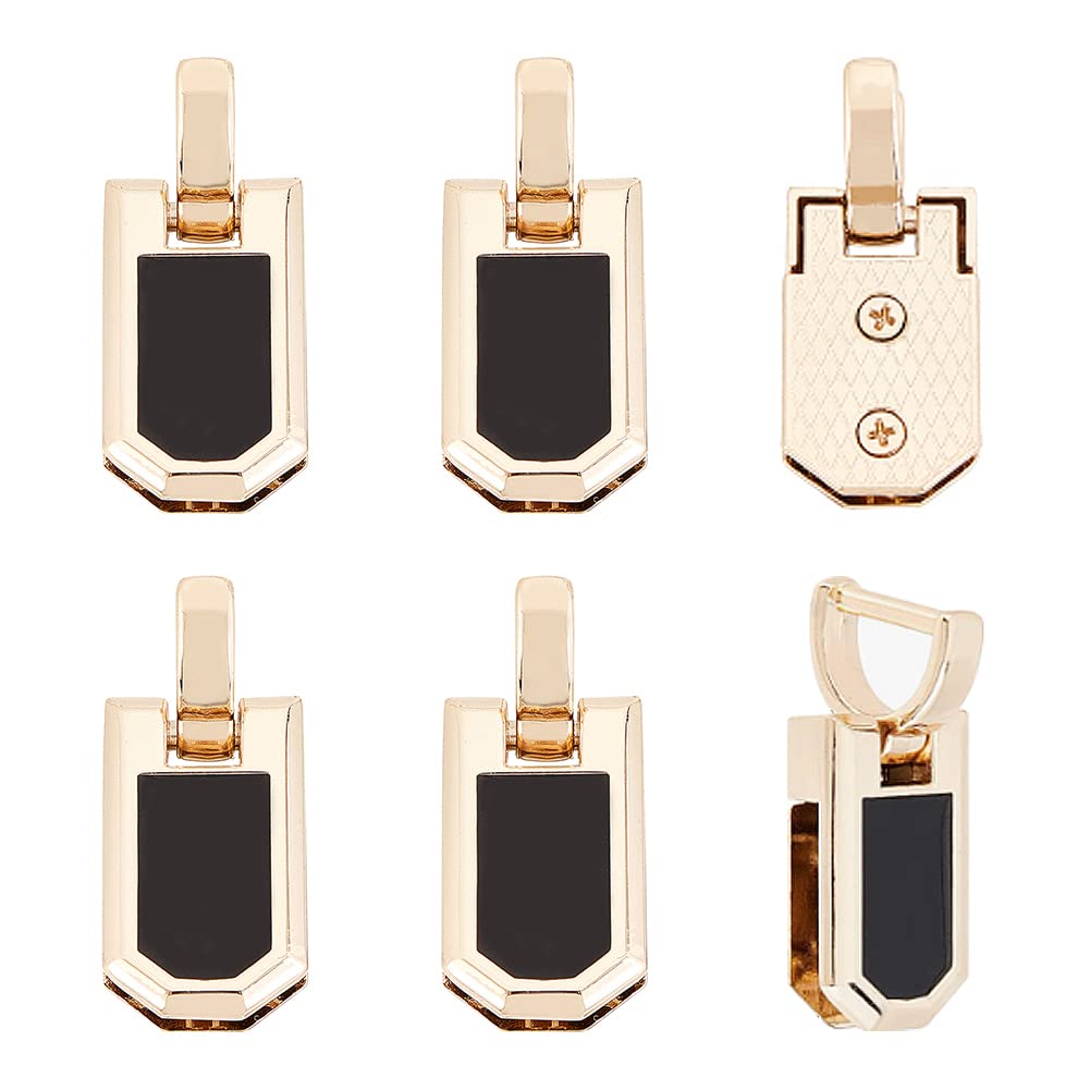 WADORN 6pcs Metal Bag Chain Buckles, Bag Side Clip Buckles Rectangle Handbag Chain Strap Connector Purse Hardware Detachable Ring Screws Belts Lanyard Clasp Leathercraft Accessories, 1.5x0.7 cm