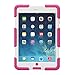 iPad Mini Case, ACEGUARDER Full Body Protective Rubber Hard Standing Cover (Impact Resistant) (Shockproof) (Kidsproof) with Screen Protector for Apple iPad Mini 1 2 3 (Pink White)