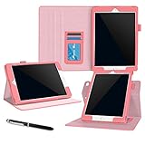 iPad Air 2 Case, Apple iPad Air 2 Leather Case, rooCASE Dual View Slim Fit Leather PU Folio Case with Smart Cover Auto Sleep / Wake Feature for Apple iPad Air 2 (iPad 6) 2014 Model, Pink