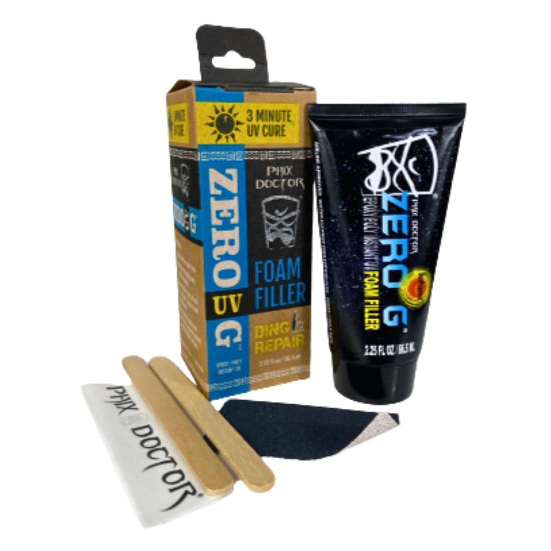 Phix Doctor Zero G Universal UV Foam Filler 2.25 oz - Safe to repair Surf and SUP Epoxy and Polyester