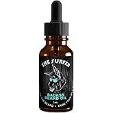 Badass Beard Care Beard Oil For Men - Surfer Scent, 1 oz - Natural Ingredients, Keeps Beard and Mustache Full, Soft and Healthy, Reduce Itchy, Flaky Skin, Promote Healthy Growth