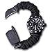 Outdoor Edge Zinc ParaClaw CQD Survival Watch with Black Heavy Duty Paracord Bracelet, 1.5 Inch Knife Blade, Medium