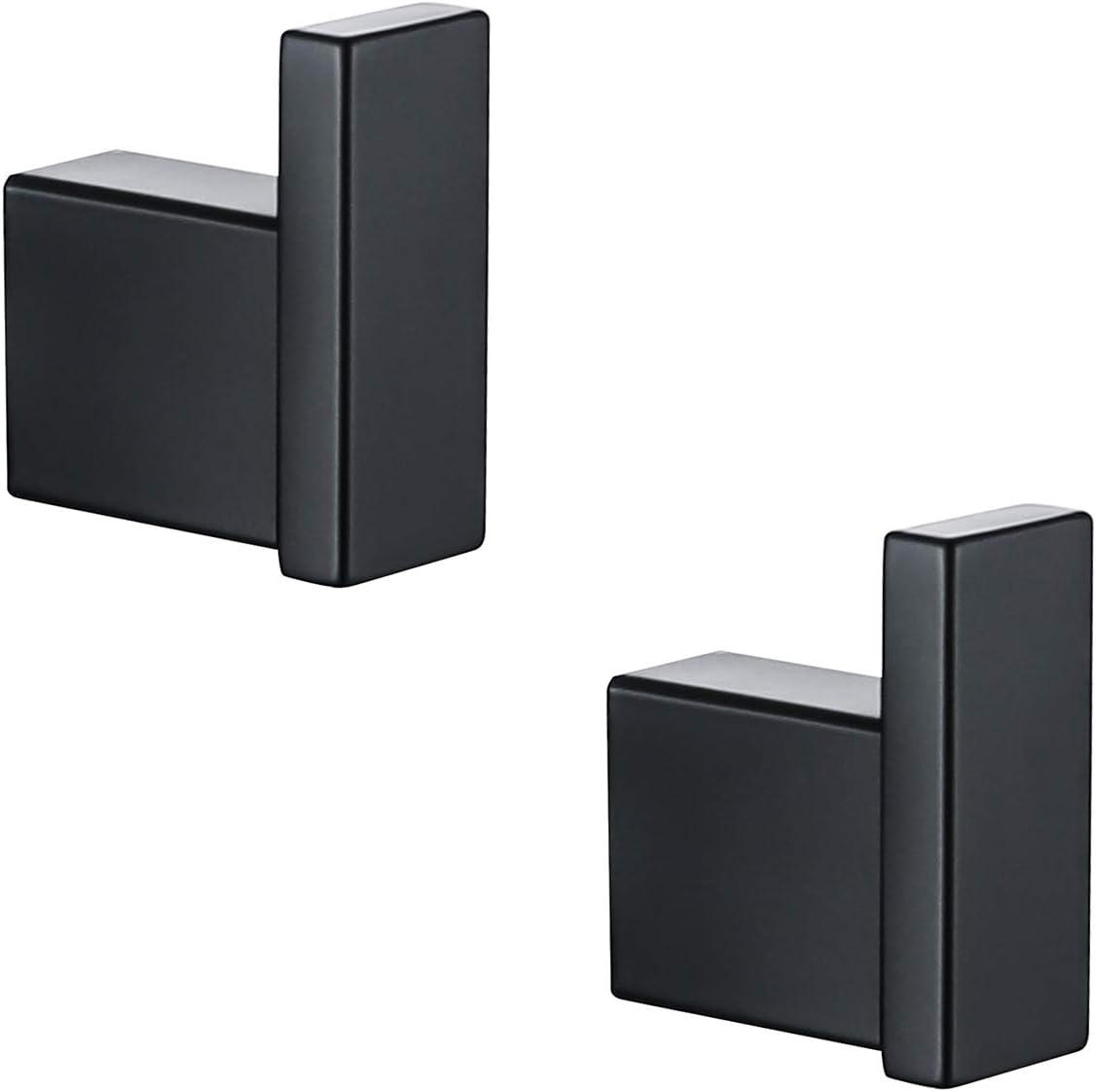 RANDOM Matte Black Towel Robe Hooks Bathroom Hardware Accessories Coat Hook 304 Stainless Steel Clothes Hook for Bath Kitchen Contemporary Hotel Style Wall Mounted 2 Pack. - - 