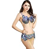 ROYAL SMEELA Belly Dancer Costumes for Women Belly Dance Bra and Belt Dancing Bellydance Costume Sexy Carnival Bra Belt