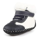 Orgrimmar Baby Girls Boys Velcro Cotton Soft Sole First Walkers Snow Boots (M=insole Len 4.92