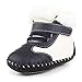 Orgrimmar Baby Girls Boys Velcro Cotton Soft Sole First Walkers Snow Boots (M=insole Len 4.92