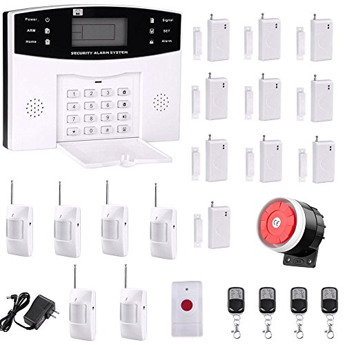 AGSHOME Security Alarm System 99+8 Zone Auto Dial GSM SMS Home Burglar Security Wireless GSM Alarm System Detector…