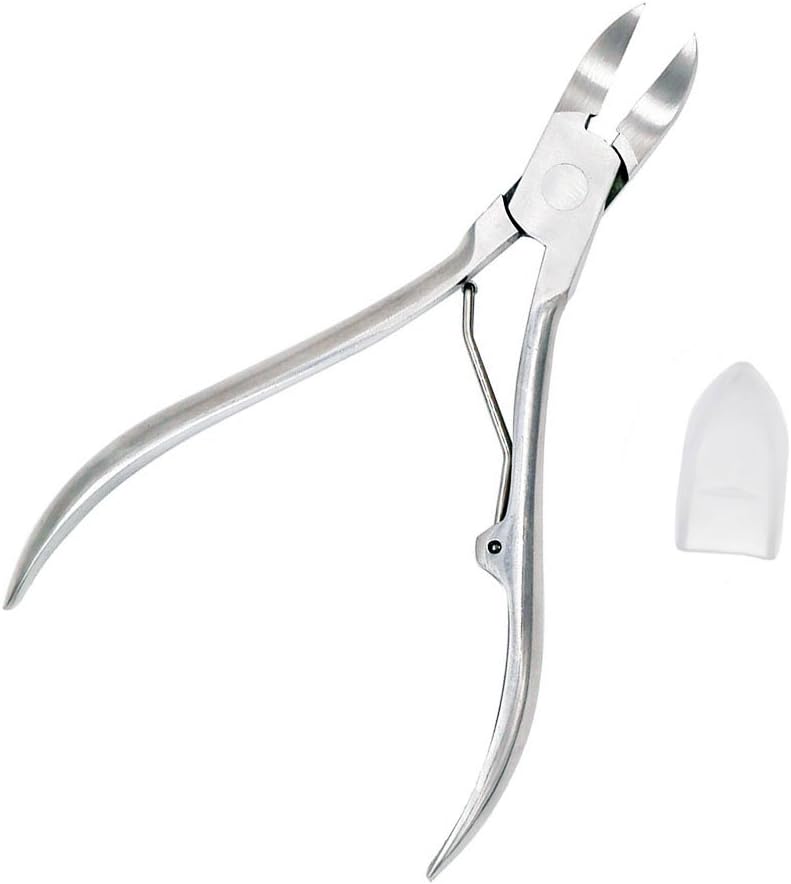 Cuticle Nipper / Toenail Clipper, Large Professional Stainless Steel Cuticle Cutter for Overgrown Cuticle / Thick Nails / Ingrow Nails Trimmer, Suitable for Men Women Nail Care, 12.3cm / 4.84inch Long