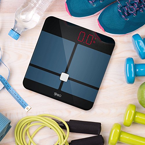 Bluetooth Body Fat Scale BMI -with App for iOS and Android Wireless Digital Bathroom Scale – Measures Body Weight, Body Water, Muscle Ratio, Body Fat, BMI, Bone Mass BMR & Visceral Fat - by Tiabo - Thumbnail 4