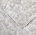 Amazon Brand – Pinzon Paris Printed Egyptian Cotton Sateen Duvet Set - Full or Queen, Light Gray