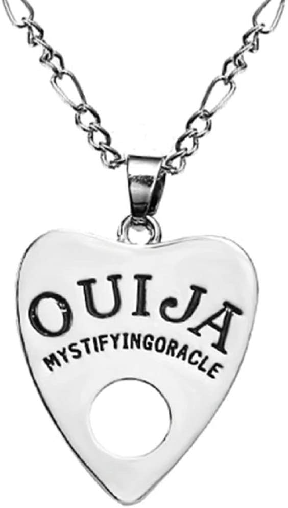 Planchette Ouija Necklace - Divination - Magic - Spiritism - Esoteric - Witch - Wicca - Vintage - Mystifying Oracle - Gift idea - Christmas - Birthday - Costume Jewelry - Silver Color