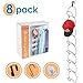 B. SHINE Cap Rack Hat Organizer – 8 Rings Hanging Caps Organizer, Hats Scarfs Rack, Multifunctional Door/Wall/Closet Mounted Racks, Black
