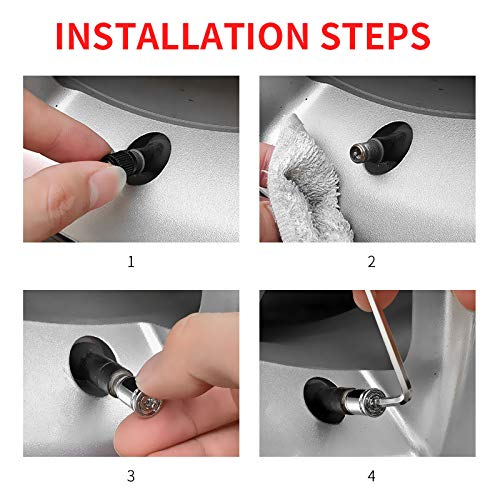 image for MonboAuto Car Tire Valve Stem Caps - 4PCS Auto Wheel Tyre Air Stems Co