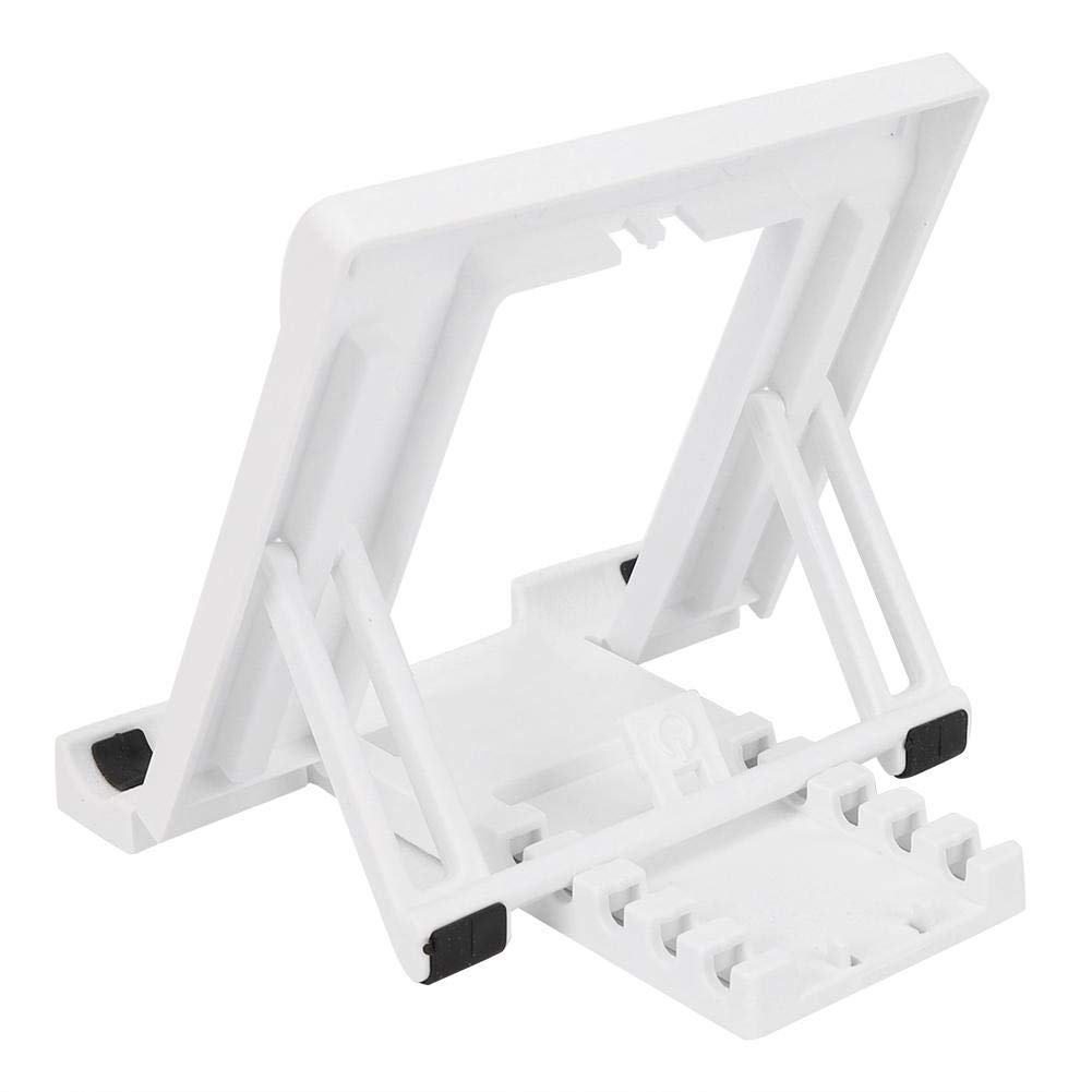 Fafeicy Tablet Stand Plastic Five Gears Support Height Adjustable Storage Mobile Phone Stand Tablet PC Desktop Bracket 7-11 Inch with Soft Rubber Pad for E-Reader