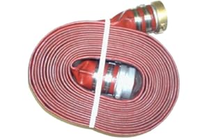JGB Enterprises A008-0241-1650 Eagle Hose Eagleflo Eagle PVC Discharge Hose Assembly, Red, 1.5" Male X Female Water Shanks , 200 PSI Max Pressure, 1.5" Hose ID, 50' Length
