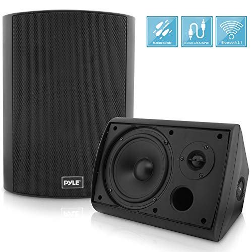 Pyle Pair of Wall Mount Waterproof & Bluetooth 6.5'' Indoor/Outdoor Speaker System, with Loud Volume and Bass. (Pair… - Image 3