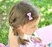 Shemay 20 Pairs Tiny 2 inches Hair Bows Fully Covered Hair Clips for Baby Girls Toddlers Infants