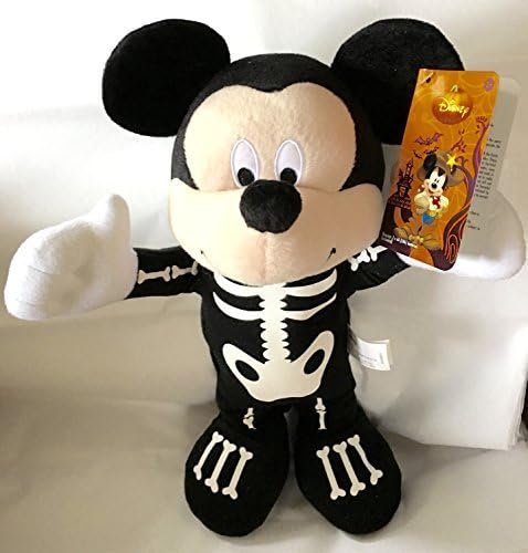 Singing and Dancing Mickey Mouse as a Skeleton Halloween Plush 14"