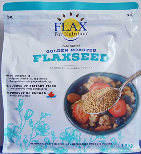 Golden Roasted Flaxseed Cold Milled 1.2kg/42.32oz Omega-3 Nutrition Dietary Fibre