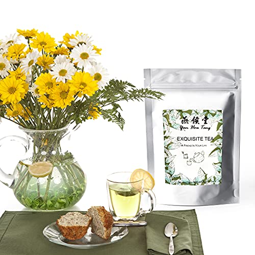 Yan Hou Tang Organic Chinese Green Tea bags - 100 Counts Simple Pack Pure Himalaya High Mountain Fragrance Flavor Taste Japan Sachet