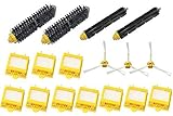 SHP-ZONE DerBlue Compatible/Replacement Parts for Irobot Roomba 600 610 620 650 Series (for iRobot Roomba 700 Series),Include 2 Bristle and Flexible Beater Brush,10 Filter,3 Side Brush