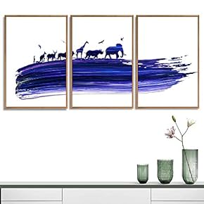 3 Piece Framed Canvas Wall Art for Living Room, Bedroom Abstract Tree Canvas Prints for Home Decoration Ready to Hang - 16"x24"x3 Panels