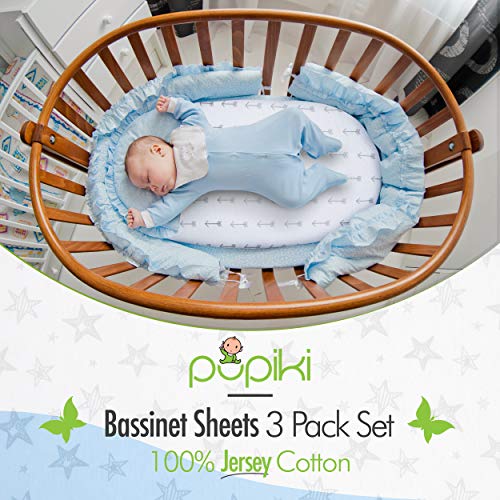 Premium Sheets 3 Pack Set 100 Jersey Cotton Baby Sheets for