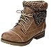 Refresh WYNNE-01 Women's combat style lace up ankle bootie, Taupe (8)