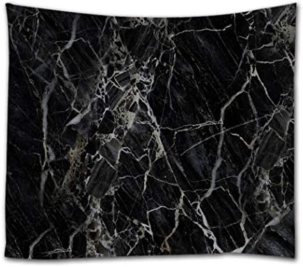 goodbath Marble Tapestry,Black White Wall Tapestries Wall Hanging Tablecloth Sofa Cover for Bedroom Living Room Dorm Decor, 80 Inch by 60 Inch
