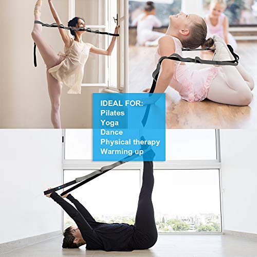 image for AZURE LIFE Multi-Loop Stretch Out Strap, Stretching Out Yoga Strap, Li