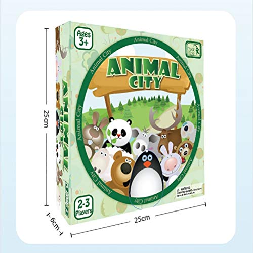 2021 New Board Game, “Animal City” Card Game with Hexagon Puzzle and Bell - A Fun & Fast TeamKids Party Game for Kids and Families, 2-6 Players, Age 3+, Unique Easter Gift