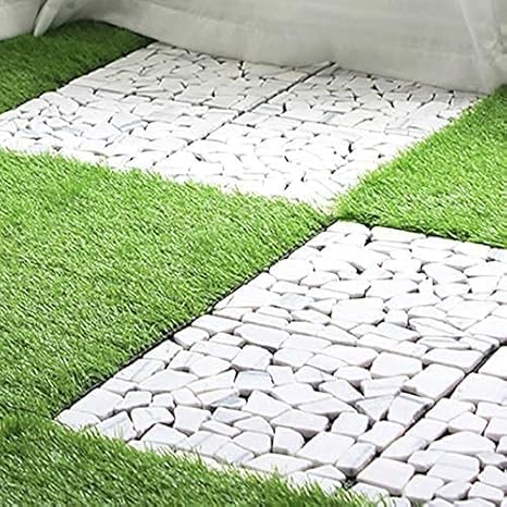 Amazon Iimono117 ガーデン タイル ジョイントタイル 石畳風 30 30 10枚セット 置くだけ 簡単設置 水洗い可 乾きやすい 屋外 ベランダ バルコニー 玄関 庭 ガーデニング ガーデン用ジョイントマット タイル