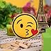 8 pcs Emoji Patches Embroidered Iron on Badge Applique for Clothes Stickers (Emoji 8)