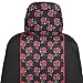 BDK Red Rose Car Seat Covers for Front Seats, 2 Pack – Flower Pattern Front Seat Cover Set with Matching Headrest, Sideless Design for Easy Installation, Fits Most Car Truck Van and SUV