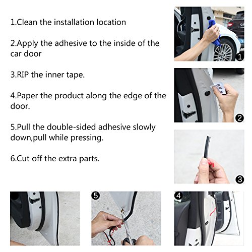 image for 16Ft (5M) Car Edge Door Trim Seal Protector, ECLEAR Moulding Anti Scra