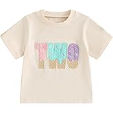 YOKJZJD Toddler Baby Girl 1st 2nd 3rd 4th 5th Birthday Outfit Summer Ice Cream One Two Three Year Old Short Sleeve T-Shirt
