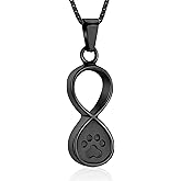 Oinsi Infinity Love Pet Cremation Jewelry for Ashes of Dog/Cat Funeral Keepsake Urn Necklace Pendant Memorial Jewellery