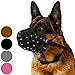 CollarDirect Dog Muzzle German Shepherd Dalmatian Doberman Setter Leather Basket Medium Large Breeds (Black, Medium)