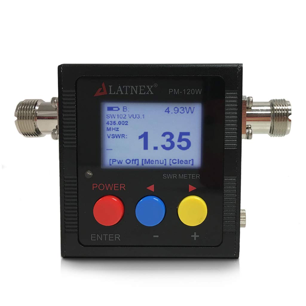 PM-120W Digital VHF UHF 125-525Mhz Power SWR Meter and Frequency Counter - HF RF Meter HAM Two-Way Radio SO239 Connector — image 1