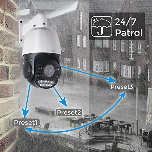 SUNBA 5MP IP PoE+ PTZ Camera Outdoor, 20x Optical Zoom, Two-Way