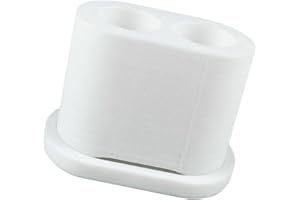 Electric Toothbrush Head Holder Storage Box Secure Organization Display with 2 Slot Bathroom Organize Solution Electric Tooth