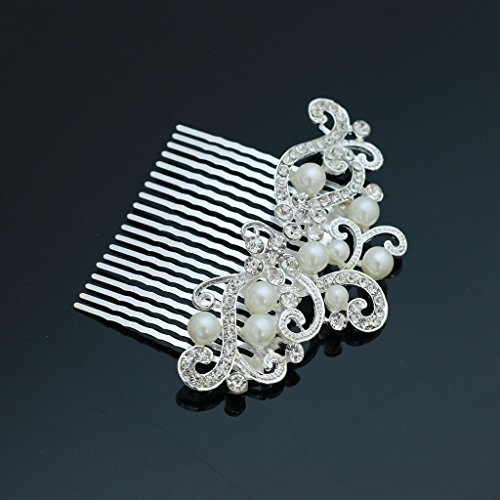 Bridalvenus Decorative Wedding Hair Combs with Rhinestones- Bridal Hair Accessories for Bridesmaids and Flower Girls
