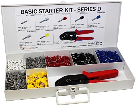 2850 Piece Wire Ferrules Starter Kit with Self Adjusting Tool-22 AWG to 10 AWG Connectors-SK601