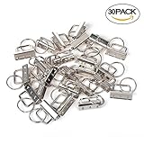 CRIVERS 30PC Key Fob Hardware and Wristlet Sets with Key Rings (1.25 inch)