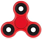 Fidget Spinner Toy - GLE2016 Fidget Toys Hand Spinner Triple Arms with Ceramic Bearing (Red)